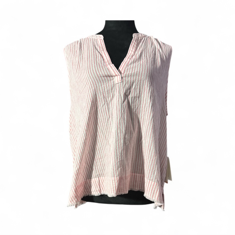 NWT Carve Designs Light Pink Striped Tank Top